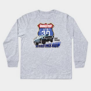 US 30 Dragstrip Camaro Kids Long Sleeve T-Shirt